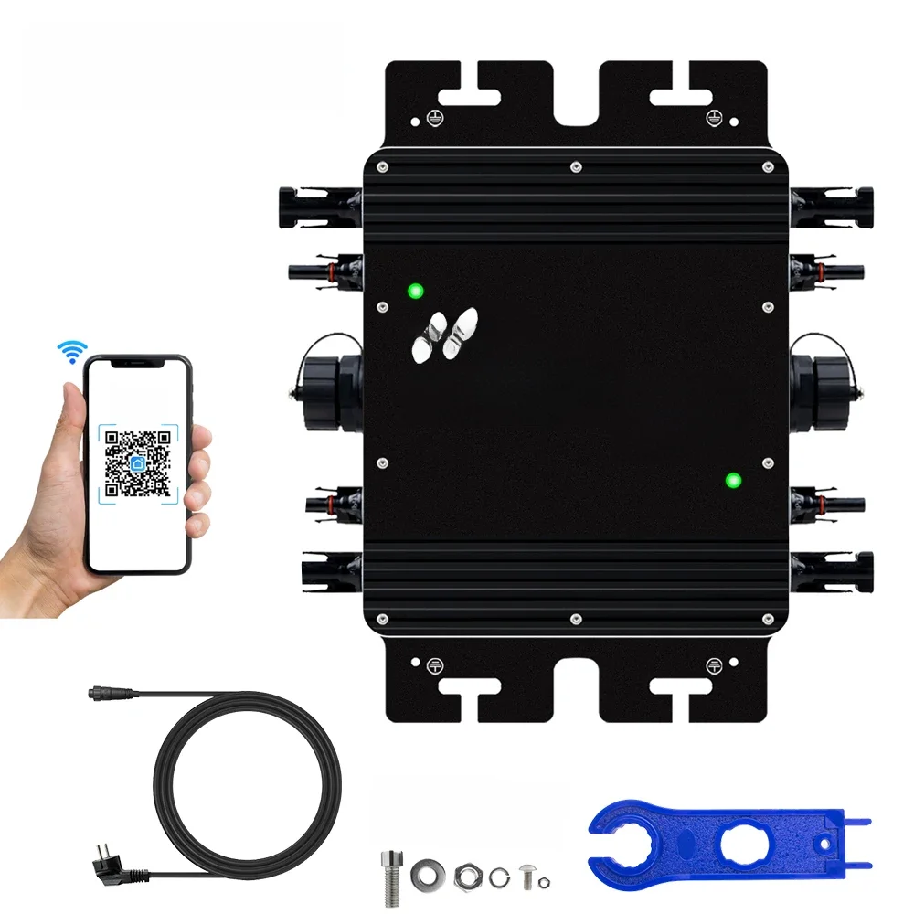 1600W Micro Omvormer Voor Op Grid Systeem MPPT DC 22-50V Naar AC 110V 120V 220V 230V Huishoudapparaat WiFi Functie - afbeelding 2