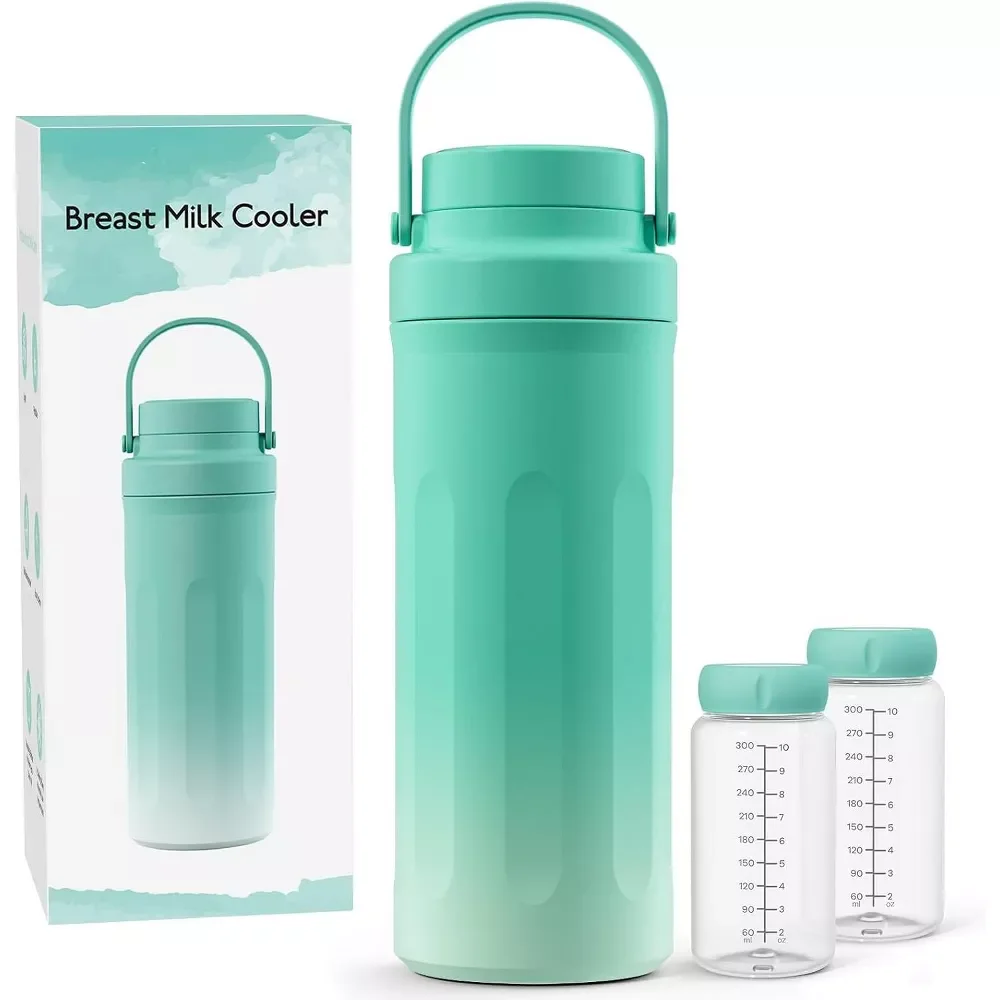 

Portable Breast Milk Cooler Total Cooling 24 Hours Ice-Free Cooling Breast-milk Storage Bottles Container Leak-Proof Dual-Bottle