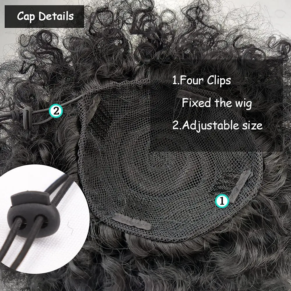 Afro rizado Puff cordón cola de caballo rizado moño pelo sintético 9 pulgadas extensiones postizos Updo pelo para mujeres negras niñas