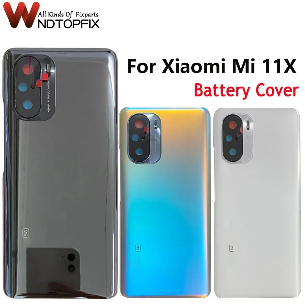 

6.67" For Xiaomi Mi 11X Back Battery Cover Door Rear Glass Housing Replacement With Adhesive For Mi 11x Back Cover With Logo