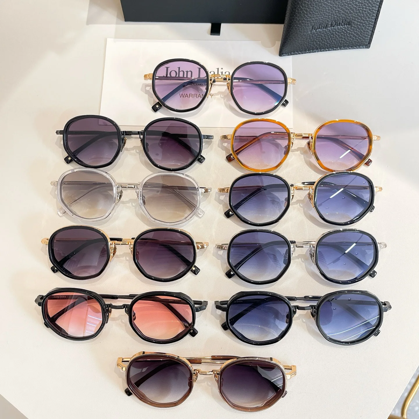 

Оригинальные мужские солнцезащитные очки для JOHN DALIA JD GINA, роскошные градиентные розовые линзы, ретро премиум-класса для отдыха, популярные женские очки для пар