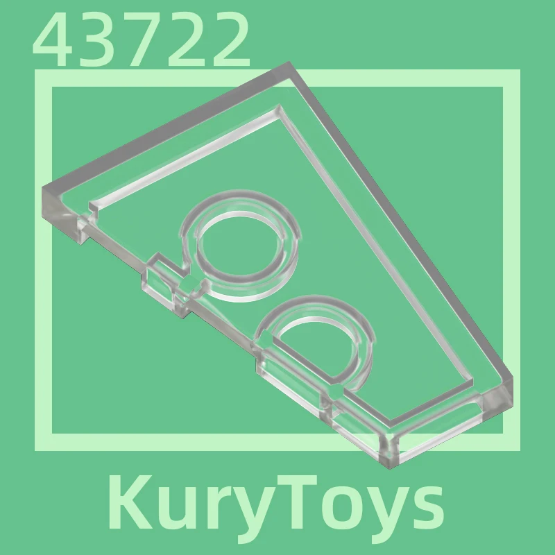 Kury Toys DIY MOC For 43722-Tile 10pcs Building block parts For Wedge, Tile 3 x 2 Right