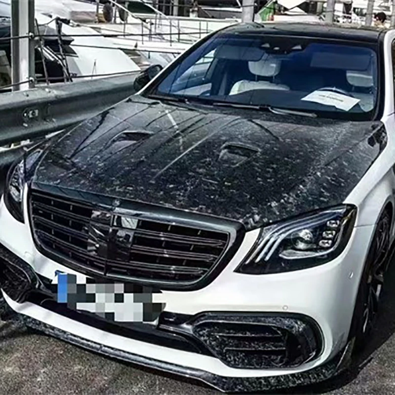 Forged Carbon Fiber Engine Bonnet Hood For S63 W222 Mercedes Benz S Class,100% tested well