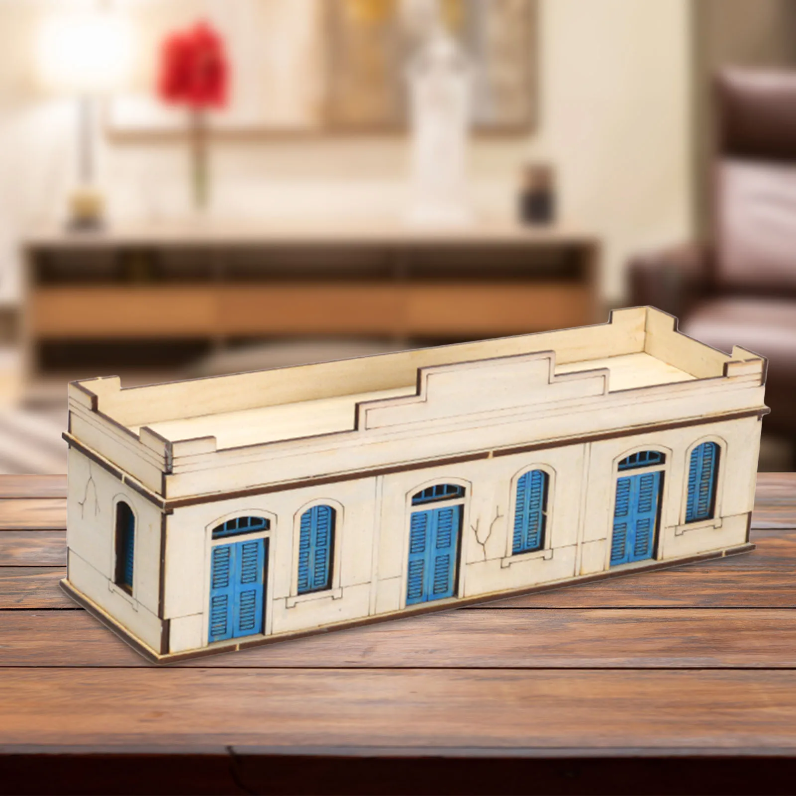 Kit di architettura in legno in scala 1/72 Rompicapo Puzzle 3D Modello di casa da costruzione Artigianato unico per la decorazione Regalo Adolescenti Adulti
