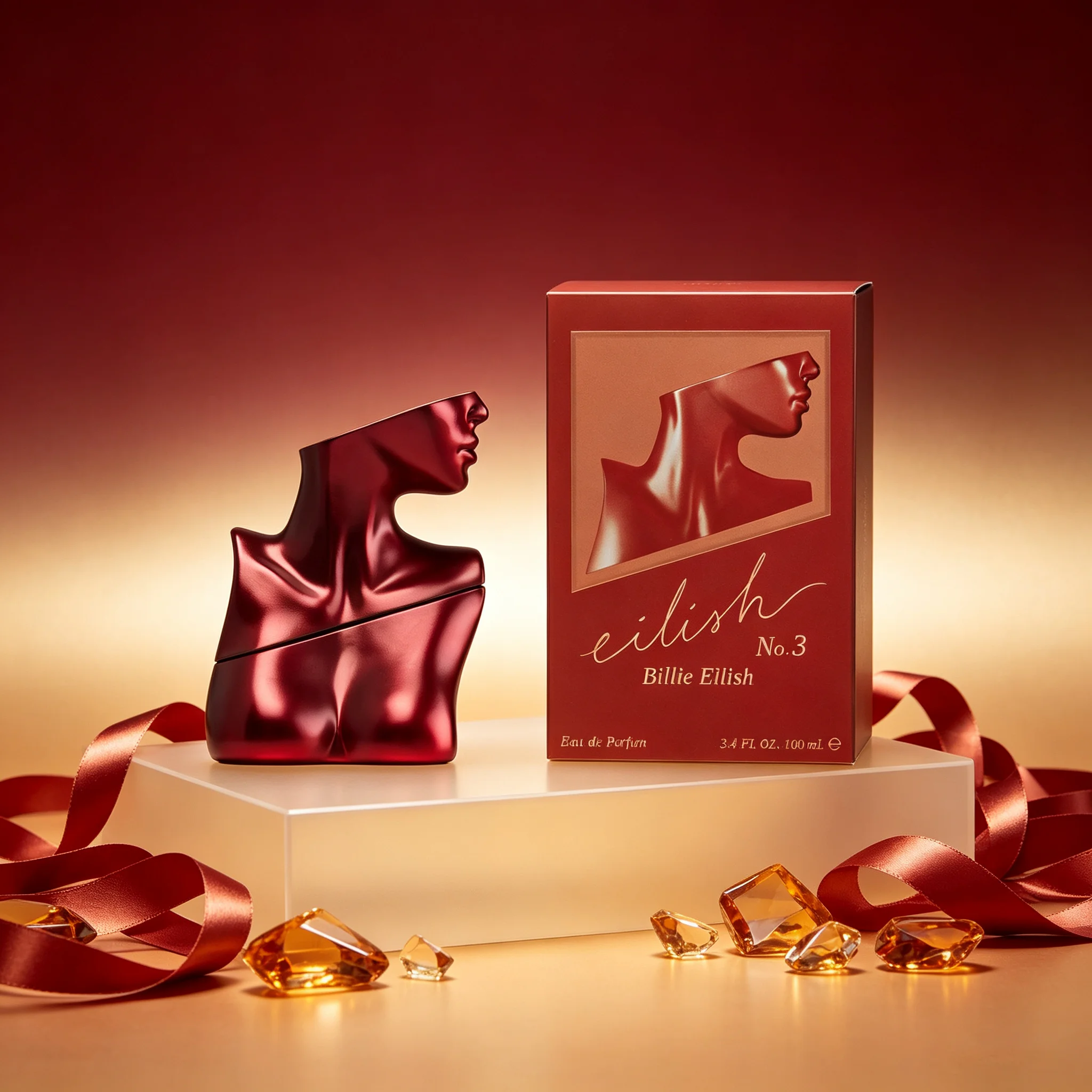 Billie Eilish No. 3 Eau de Parfum Spray for Women – Mysterious Woody Aromatic & Spicy Scent, Fir Balsam, Pink Pepper & Cedarwood, Intense Long‑Lasting Sillage, Perfect Fall & Christmas Gift, 3.4 fl oz / 100 ml
