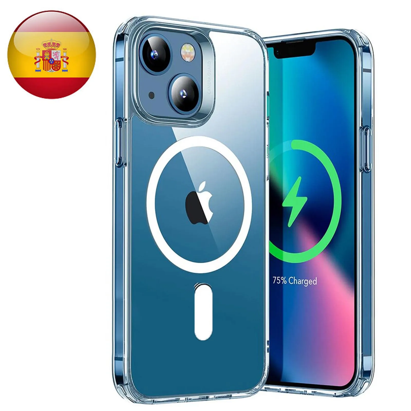 Coque transparente de chargement sans fil MagSafe Compatible avec iPhone X/ XR / 11 / 12 /