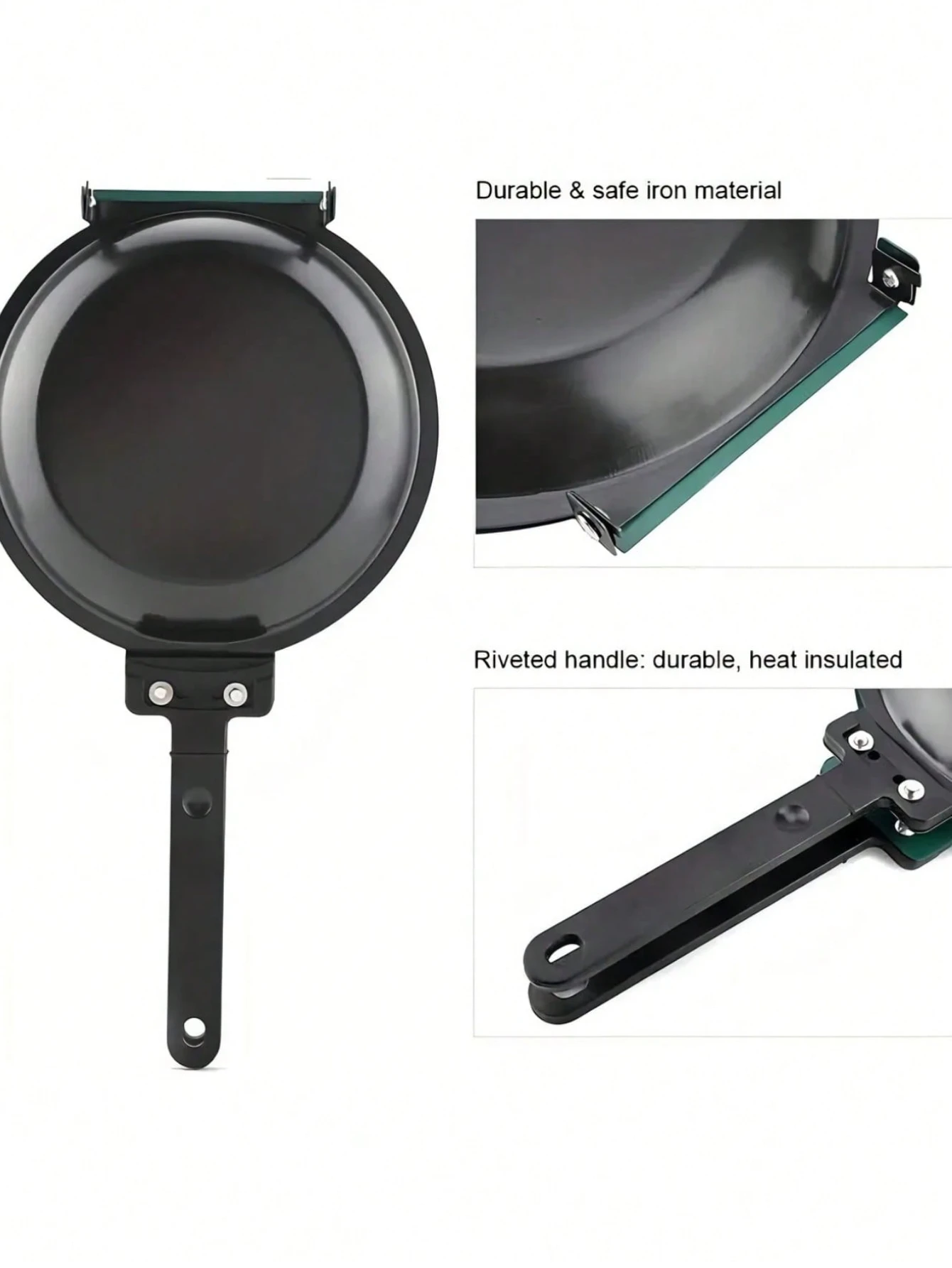 مقلاة غير لاصقة على الوجهين للكعك الساخن والكريب والبيض المقلي والخبز المحمص الفرنسي. متعددة الوظائف #3