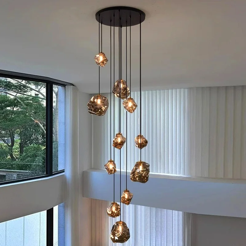 Modern interieur led-verlichting hanglamp lampen voor trap Kroonluchters voor woonkamer hanglamp binnenverlichting - afbeelding 2