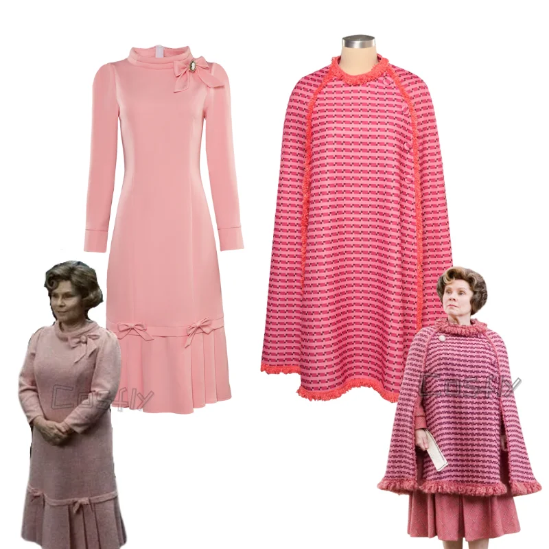 

Dolores Umbridge Cosplay Costume Adult Women Long Cape Role Play Fantasia Disguise Female Outfits Halloween Carnival Patry Cloth