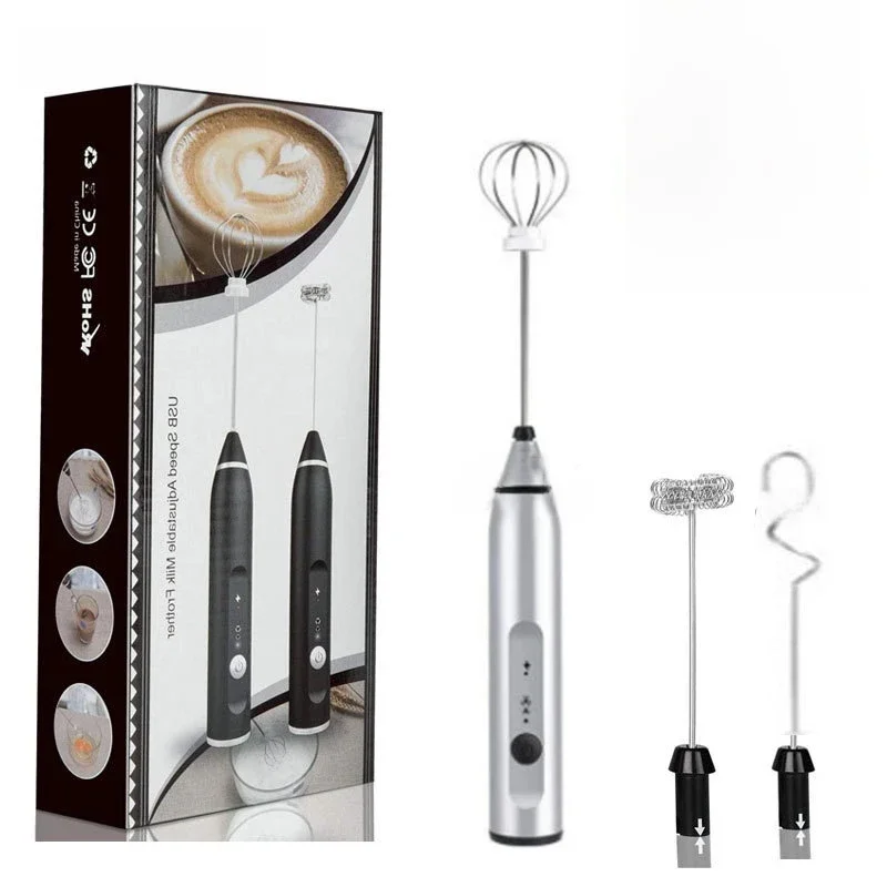 Bezprzewodowe spieniacze do mleka elektryczny blender ręczny z USB elektryczny Mini ekspres do kawy trzepaczka mikser do kawy Cappuccino krem — zdjęcie 2