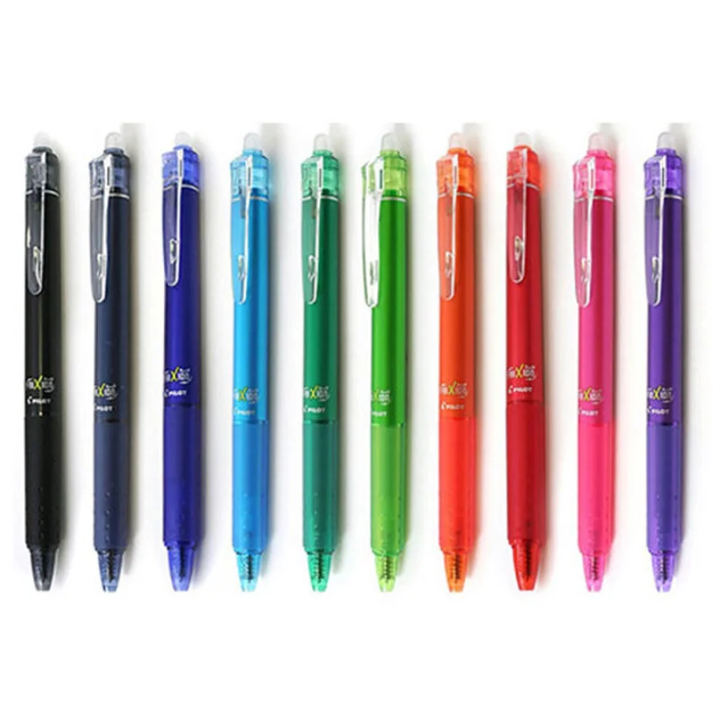 Piplot Frick solid color ballpoint 1 piece Single color ball pen single piece 0.7mm Knock color pen Pilot FriXion Erasable ball pen knock type single color