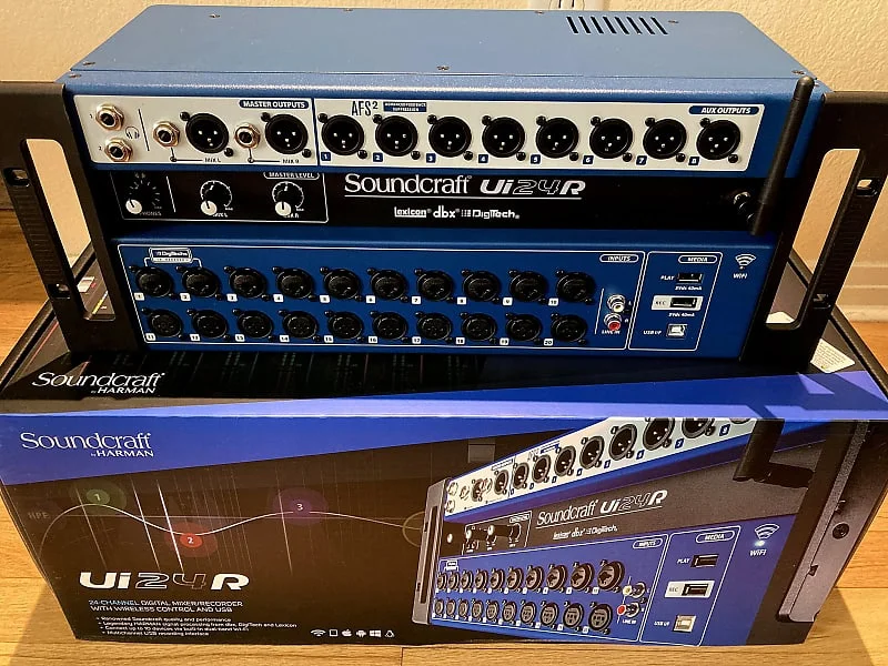 Soundcraft-mezclador Digital inalámbrico Ui24r de 24 canales, grabadora multipista con USB, nuevo