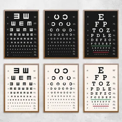 Visual Acuity Eye Exam Chart Posters and Prints Vision Test Tables Canvas Painting Classroom Study Wall Art Picture Decor Cuadro