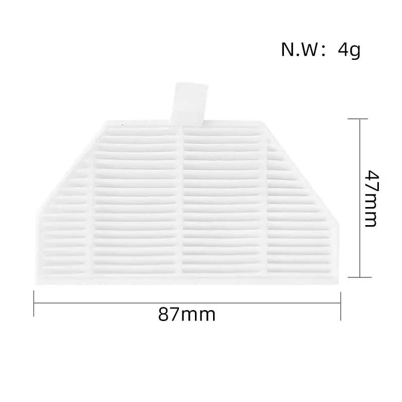 Compatible con ( Roidmi Eva SDJ06RM / EVA Platinum ) Piezas para Aspiradora Filtro HEPA Cepillo Lateral Trapo de Limpieza Bolsa de Polvo Accesorios