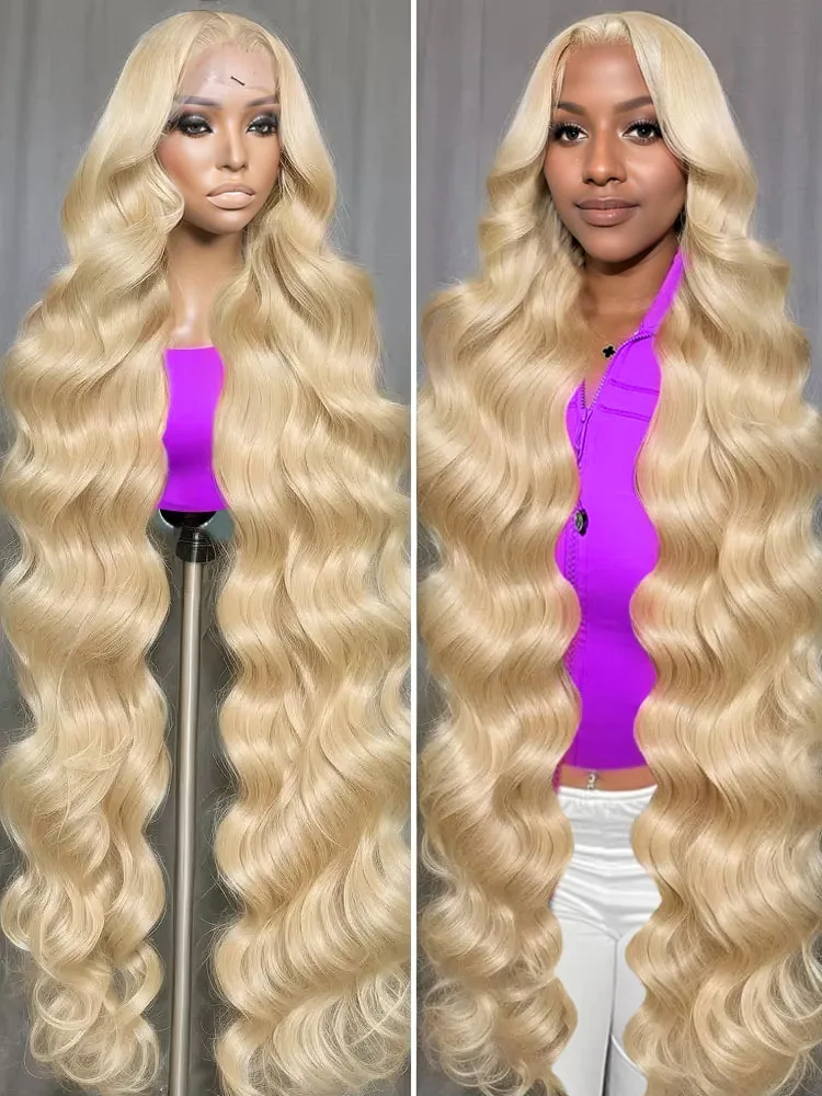 

Curly 250 Density 613 Blonde HD 13x6 Lace Front Human Hair Wigs Body Wave 30 40 Inch Transparent Brazilian 13x4 Lace Frontal Wig
