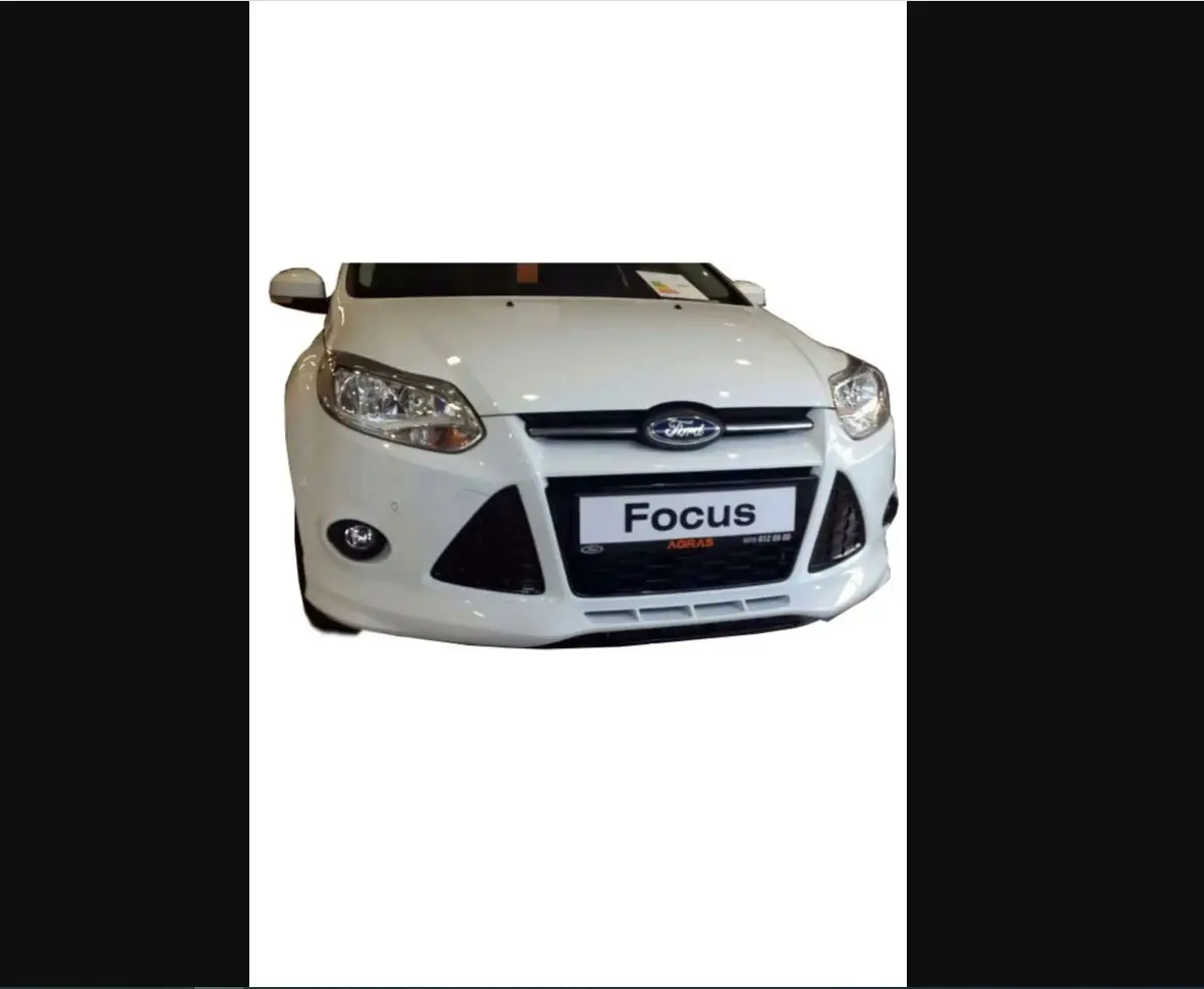 For Ford Focus 3 Hb (2012-2015) Front Bumper Attachment (plastic) - Front Lip -Body Kit  Chrome Wing Stylish Racer Rocker Flap