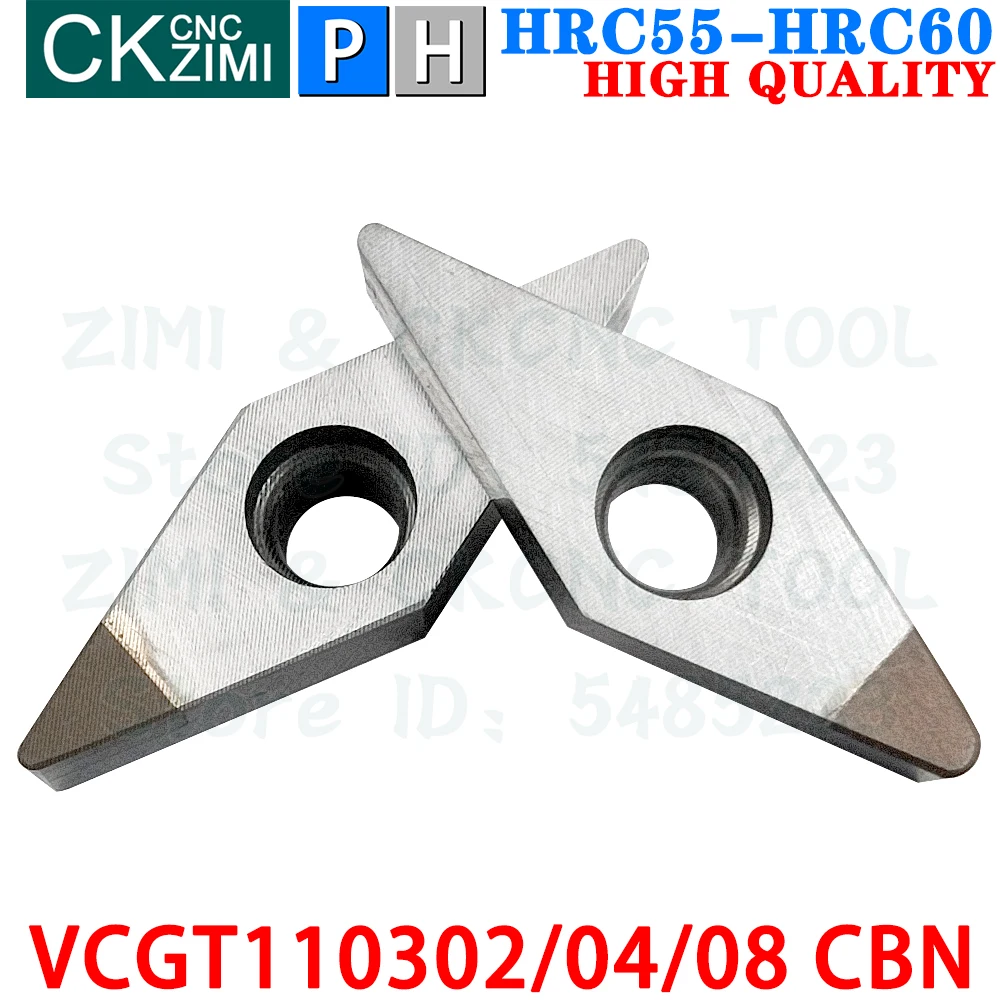 VCGT110302 CBN VCGT110304 CBN VCGT110308 CBN Insertos de nitruro de boro herramientas de insertos de torneado Herramientas de torno de corte de metal CNC VCGT 1103 para acero templado