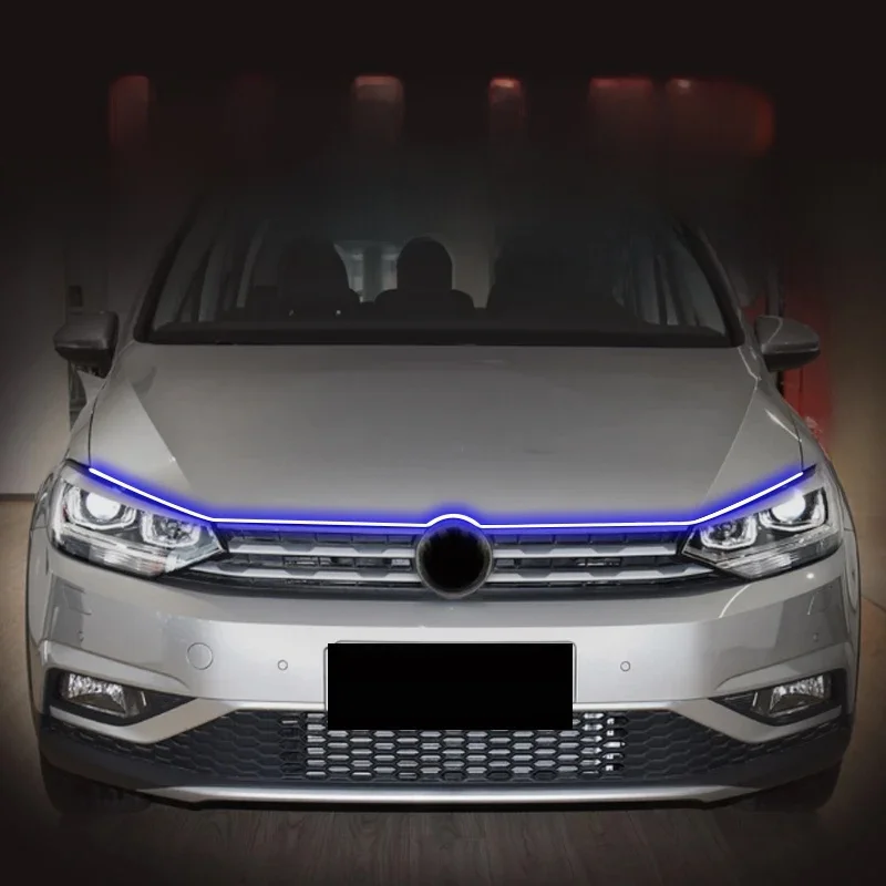 Światła do jazdy dziennej LED 12V dla VW Volkswagen Touran 2004-2021 Dekoracyjne lampy atmosferyczne Światła otoczenia Migające samochodowe 1szt. — zdjęcie 2
