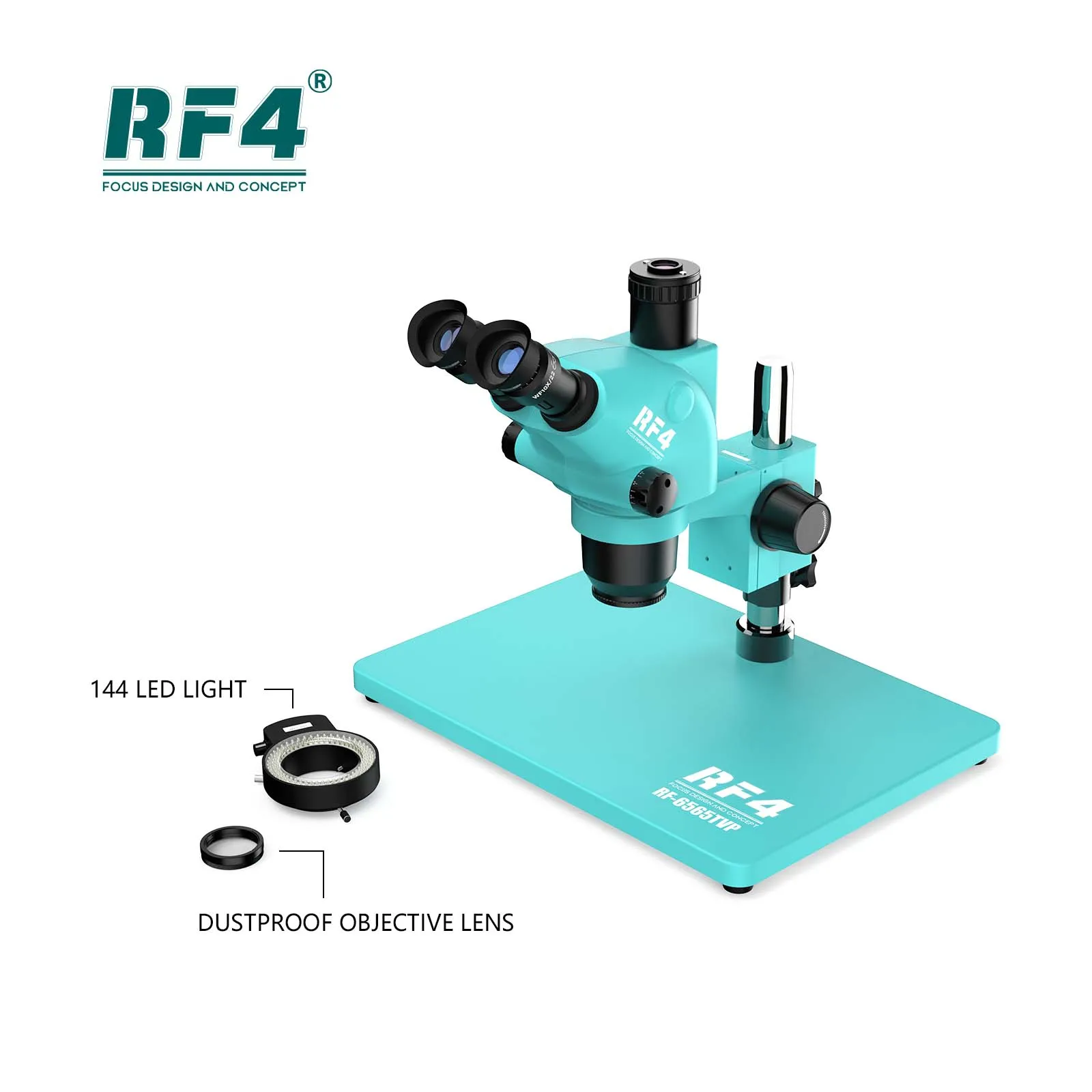 Factory Price RF4 RF7050TV 7-50X RF6565TV 6.5-65X RF7050TVW Operating Fluorescent Mobile Phone Repair Trinocular Microscope