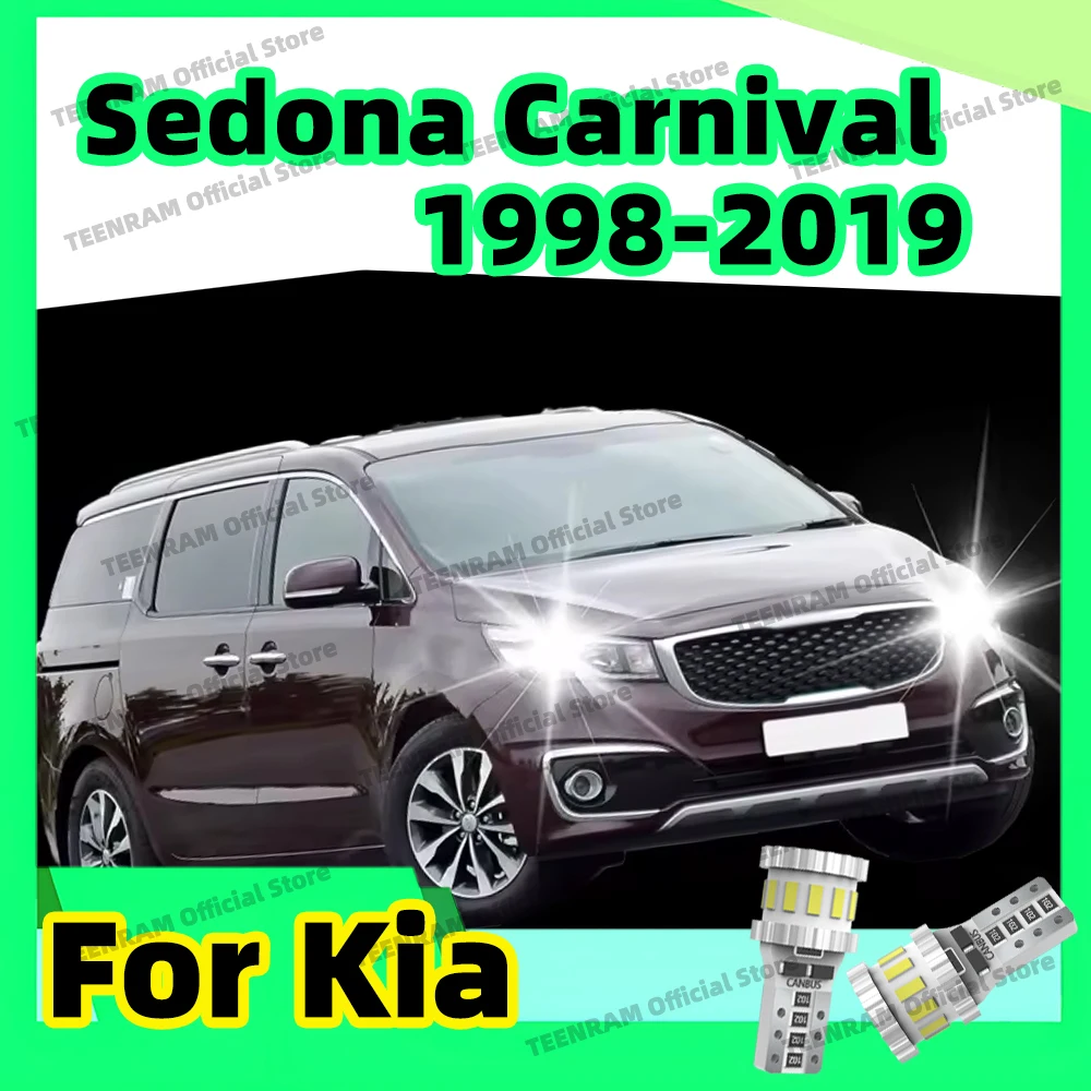 

2x Led T10 Bulbs 194 Car Interior License Plate Reading Signal Lamps For Kia Sedona Carnival 1998-2014 2015 2016 2017 2018 2019