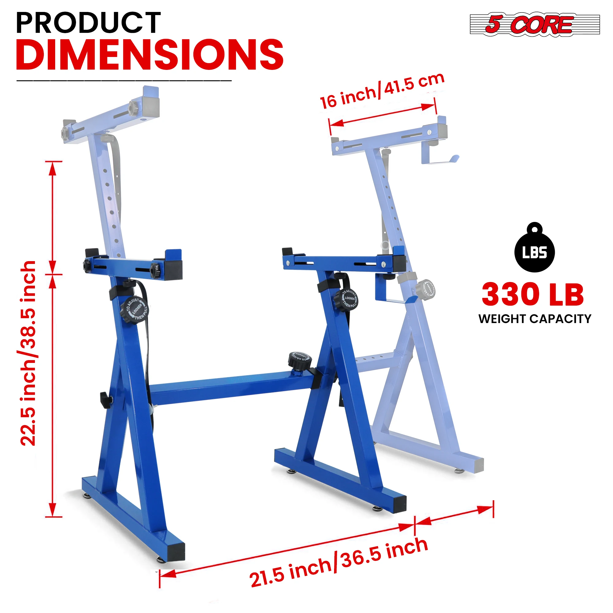 5 Core Keyboard Stand Z Style Heavy Duty Sturdy Piano Riser Height Adjustable Holder KS Z1 BLU HD