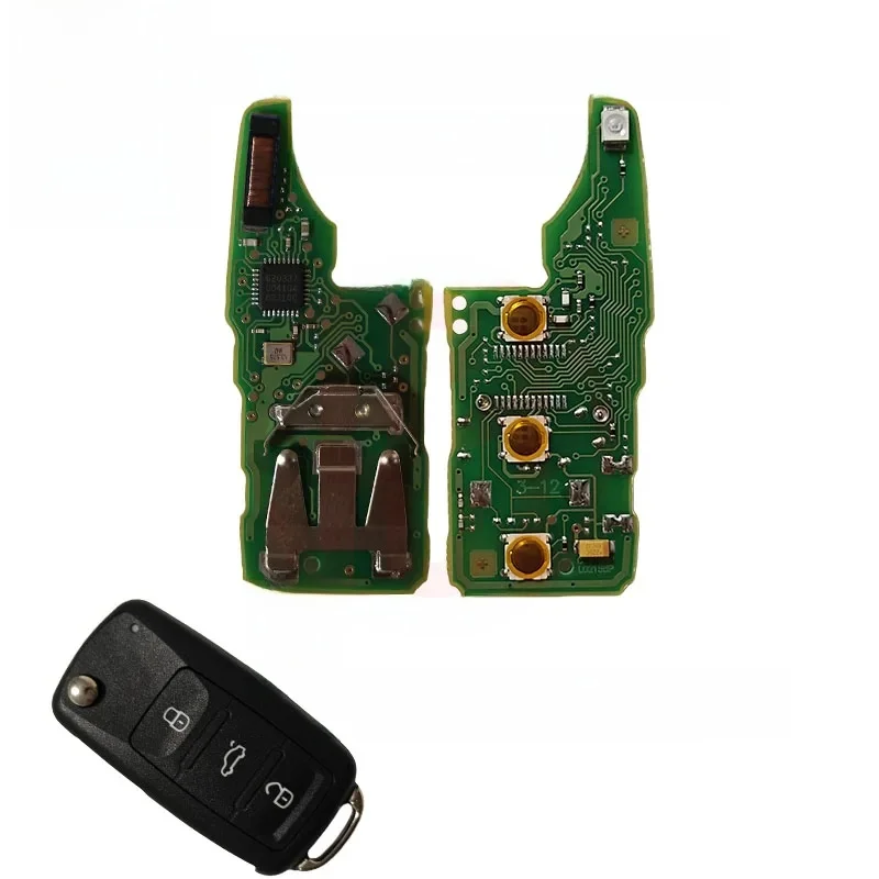 Original 48Chip Fernbedienung Auto Schlüssel PCB 433Mhz 5K0837202AD für VW Volkswagen Beetle Caddy Eos Golf Jetta Polo Scirocco Tiguan Touran