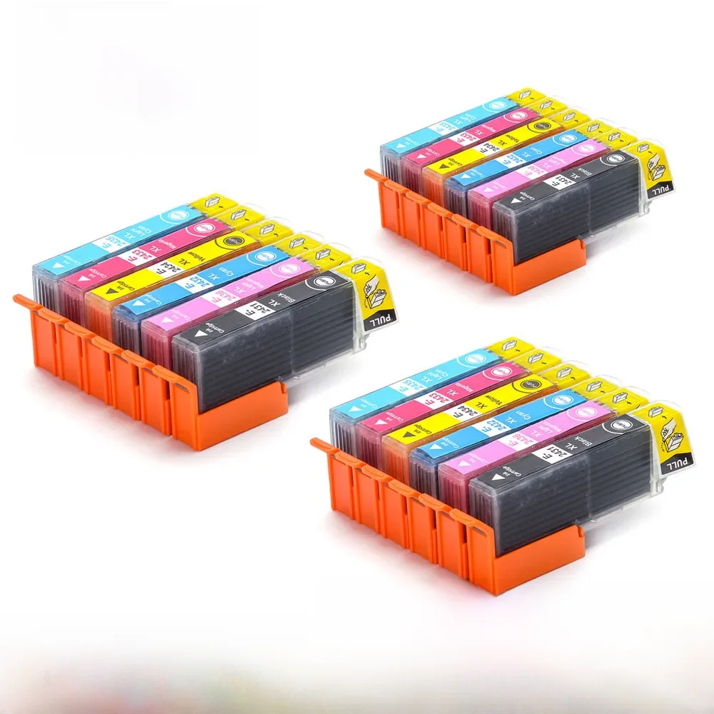 Cartouche d'encre compatible pour T2431 24XL T2431-T2436 pour Epson EXPRES316PHOTO XP-55 XP-750 XP-760 XP-850 XP-860 XP-950 XP-960