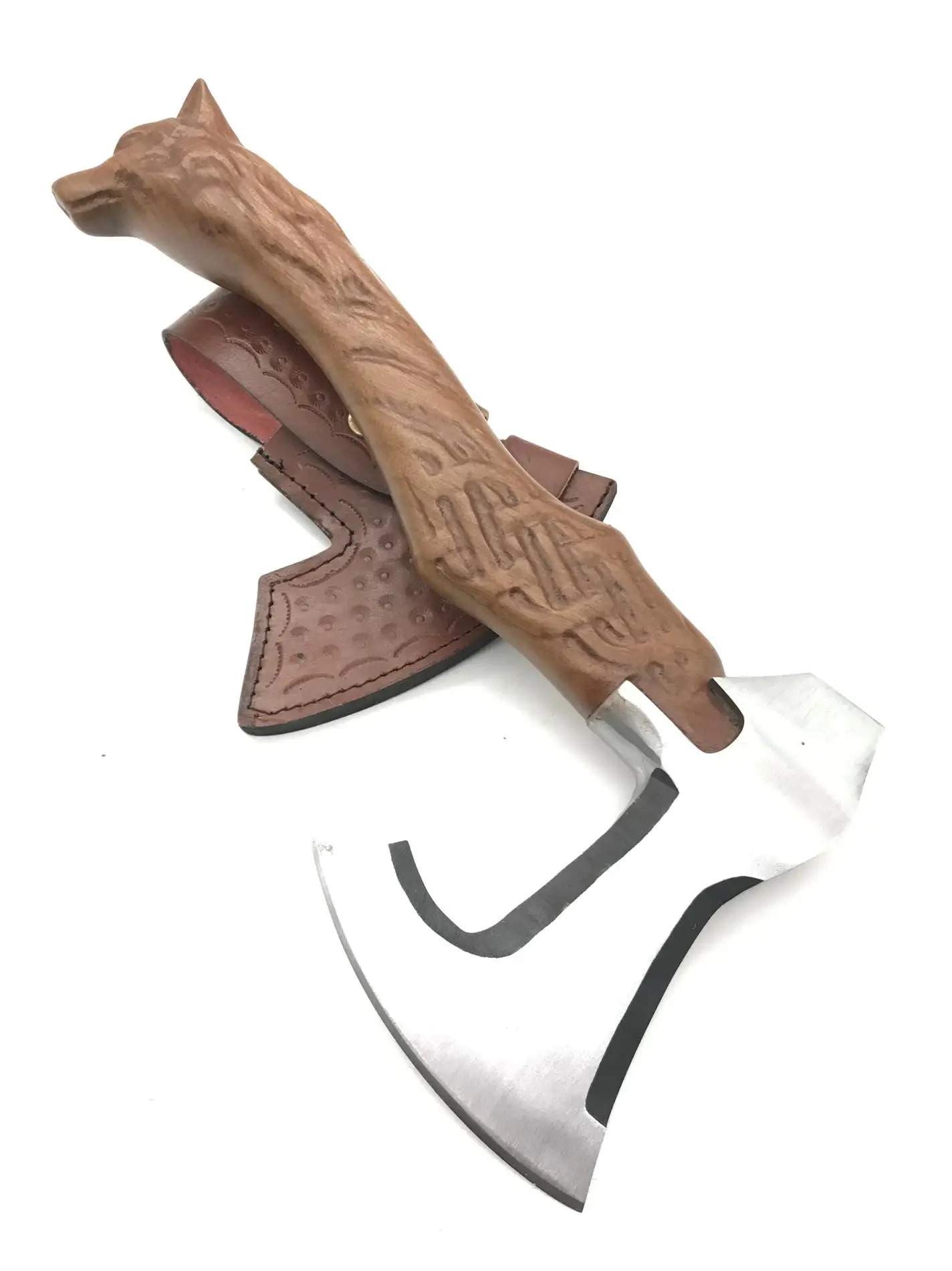 Imagem -02 - Wolfhead Machado Machete Acampamento Sobrevivência Turística Tomahawk Tático Caça ao ar Livre Ferramenta de Mão Madeira Cortador Carne Machados Blt10