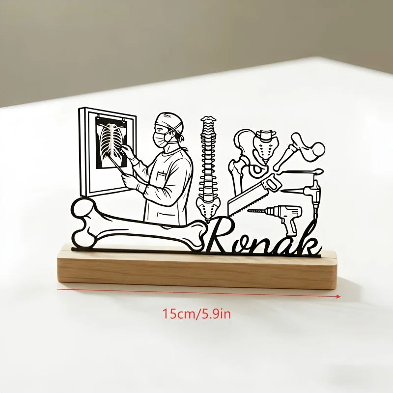 Orthopedic Doctor Metal Desk Decoration, Doctor Nameplate, Medical Office Decoration, Orthopedic Doctor Gift