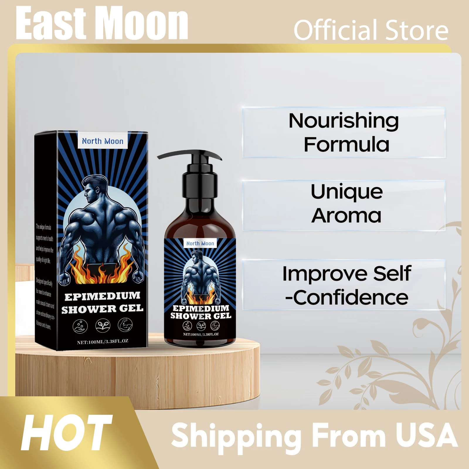 

Мужской гель для душа North Moon с кокосовым маслом, удаляющий отшелушивающий, стойкий, питающий, гладкий, уменьшает сухость, для чувствительной кожи, гели для мытья тела