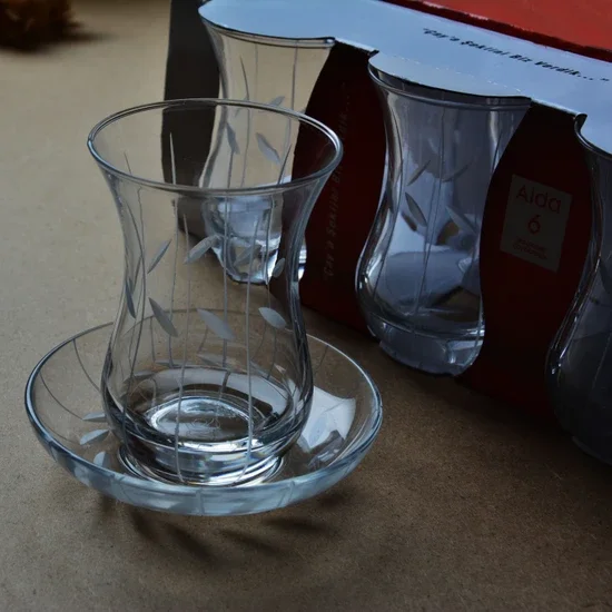 

Başak Large Rain Decor Tea Set 12 Pieces Color Transparent