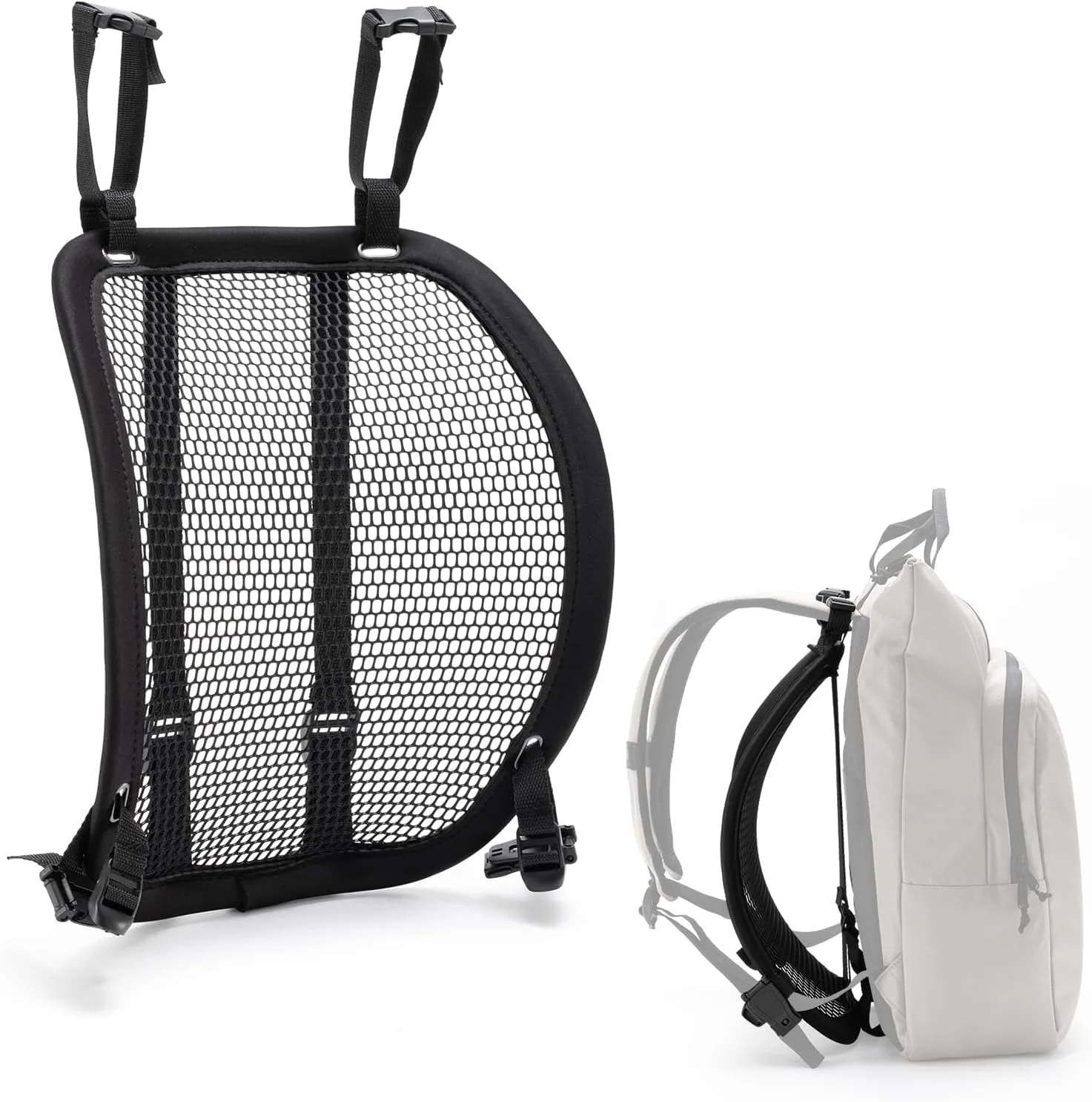 Lightweight Ventilation Backpack Spacer Mesh Backpack Frame Adjustable Straps for Hiking, Biking, Commuting, Improve Airflow