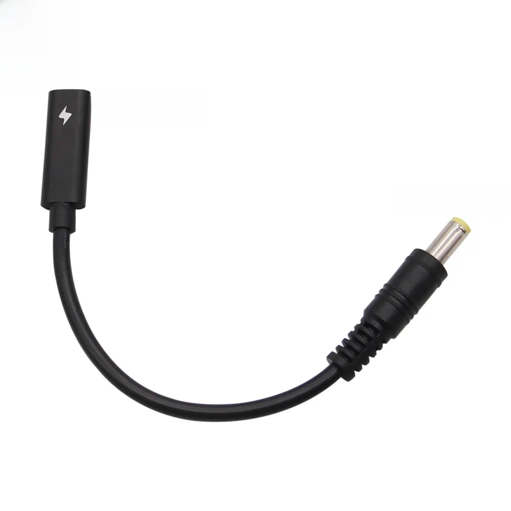 USB 3.1 Typ C USB żeński na DC 5,5 * 2,5 mm 5,5 * 2,1 męski Adapter zasilacza Adapter złącza do Lenovo Asus HP Dell PD — zdjęcie 2