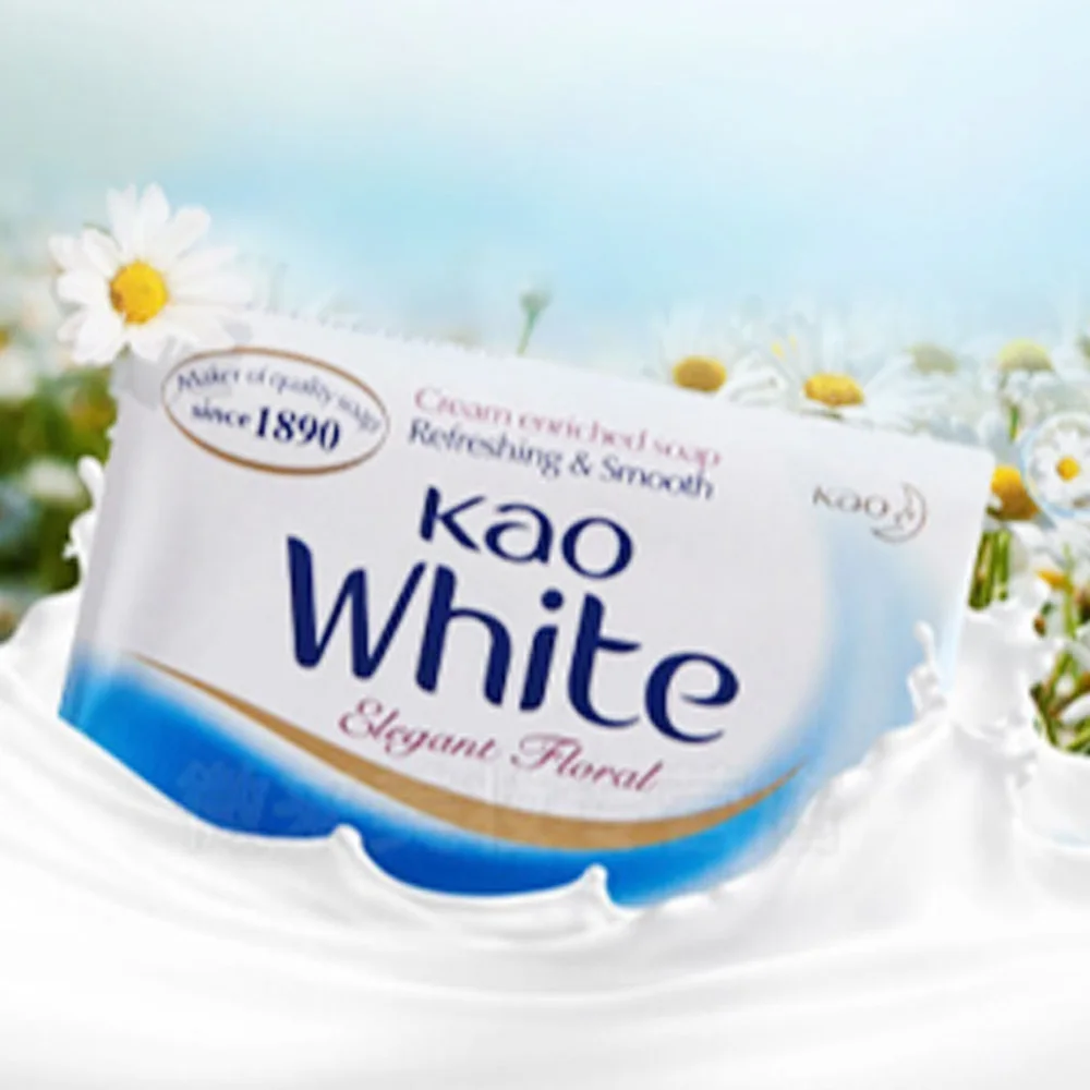 Living Official Kao White Chan Vegetable Face Wash Cleansing Bath Perfume Soap