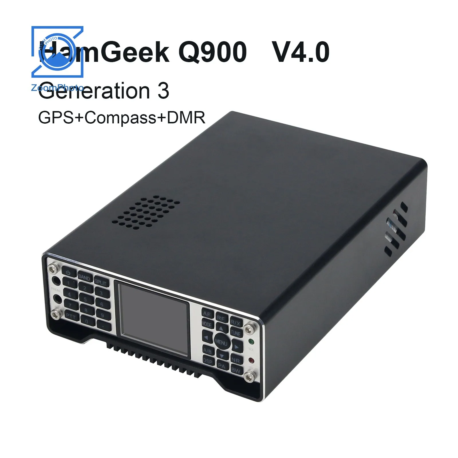 

HamGeek Q900 V4.0 100KHz-2GHz SDR Radio Bluetooth SDR Transceiver with Compass GPS DMR Modules