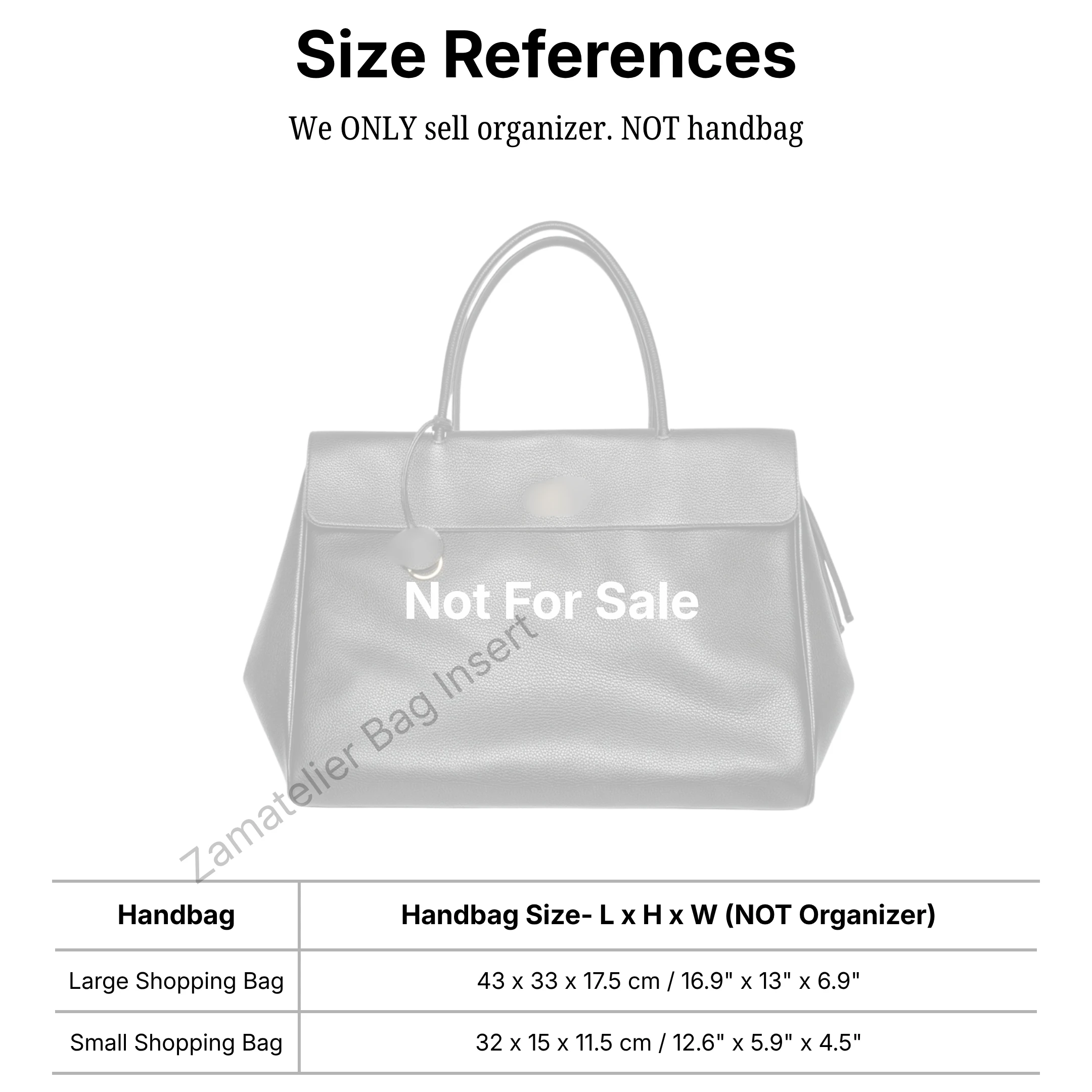 One Pair Premium Silk organizer for Cha.nel Shopping Bag Large/ Small, Custom Made Purse Insert Satin Organiser
