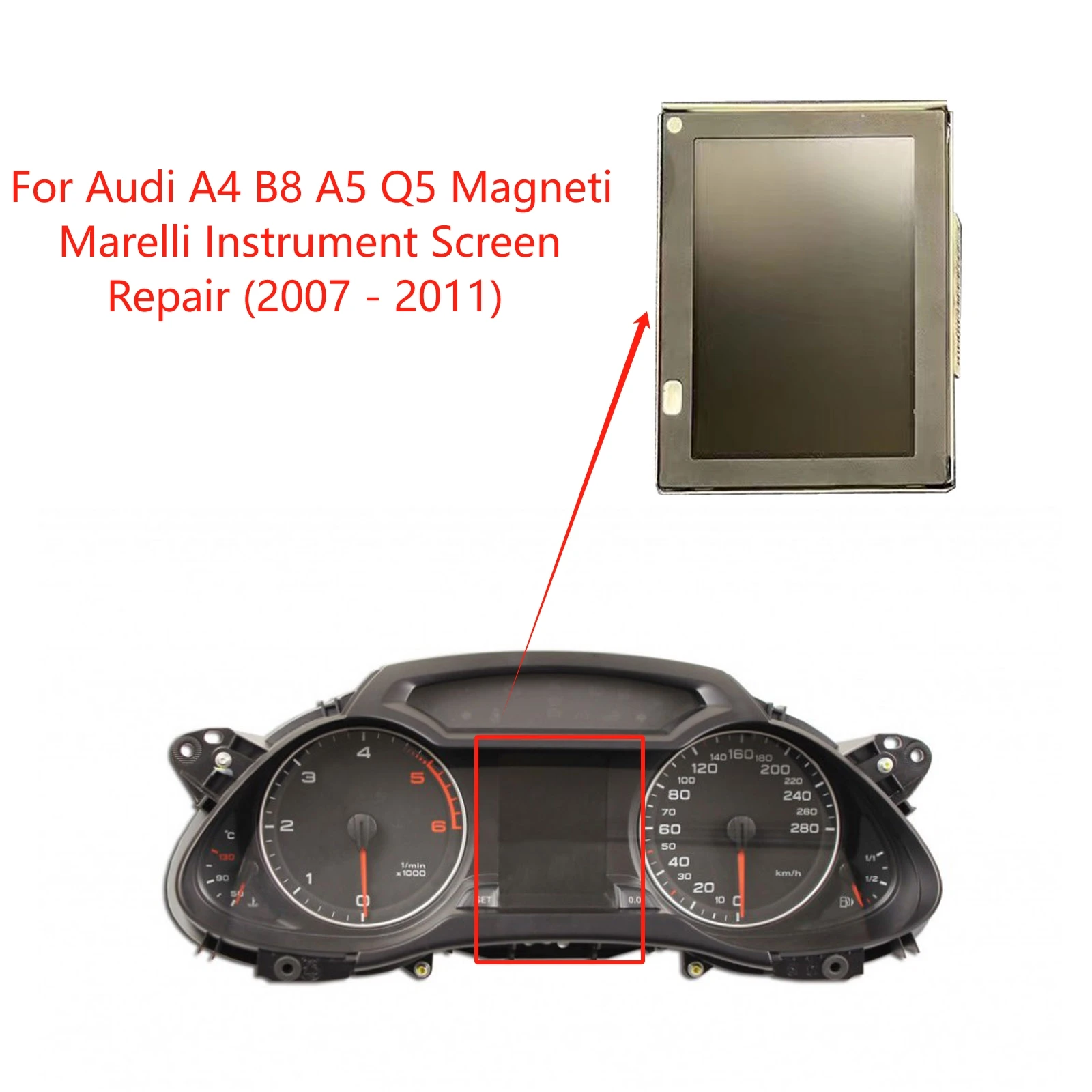 New Color LCD Display Matrix For Audi A4 B8 A5 Q5 Magneti Marelli Instrument Screen Repair (2007 - 2011)