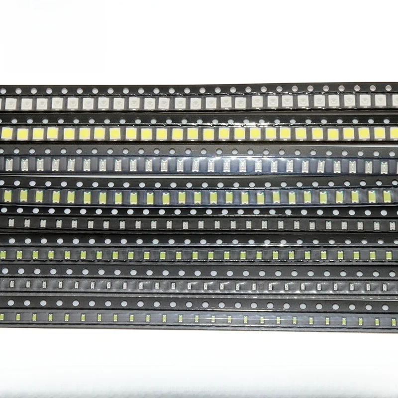 100szt/lot Diody LED Różne Zestaw 0603 0805 1206 1210 3528 5050 5730 SMD LED Czerwony Żółty Zielony Biały Niebieski Dioda elektroluminescencyjna — zdjęcie 2