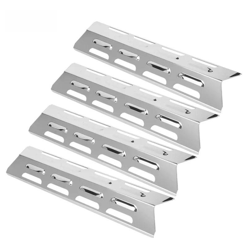 Tente chauffante pour gril à gaz extérieur, couvercle de Eva de barbecue, déflecteur de plaque de protection de tente en acier inoxydable, dompteurs de flammes, 4 pièces