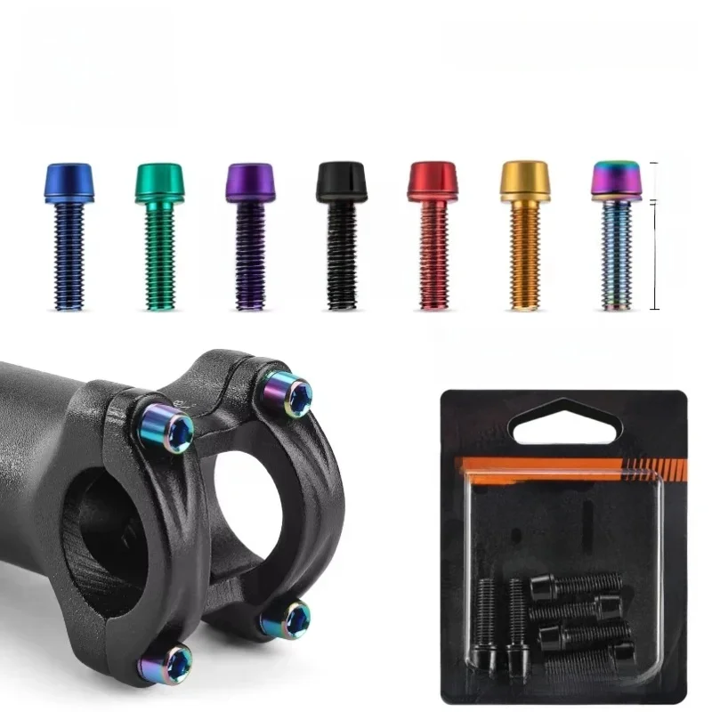 AliExpress West Biking WEST BIKING 18pcs6pcs Bicycle Stem Bolt M5*18mm Bicycle Handlebar Screws Colorful Stainless Steel MTB Road Bike Stem Riser Screw