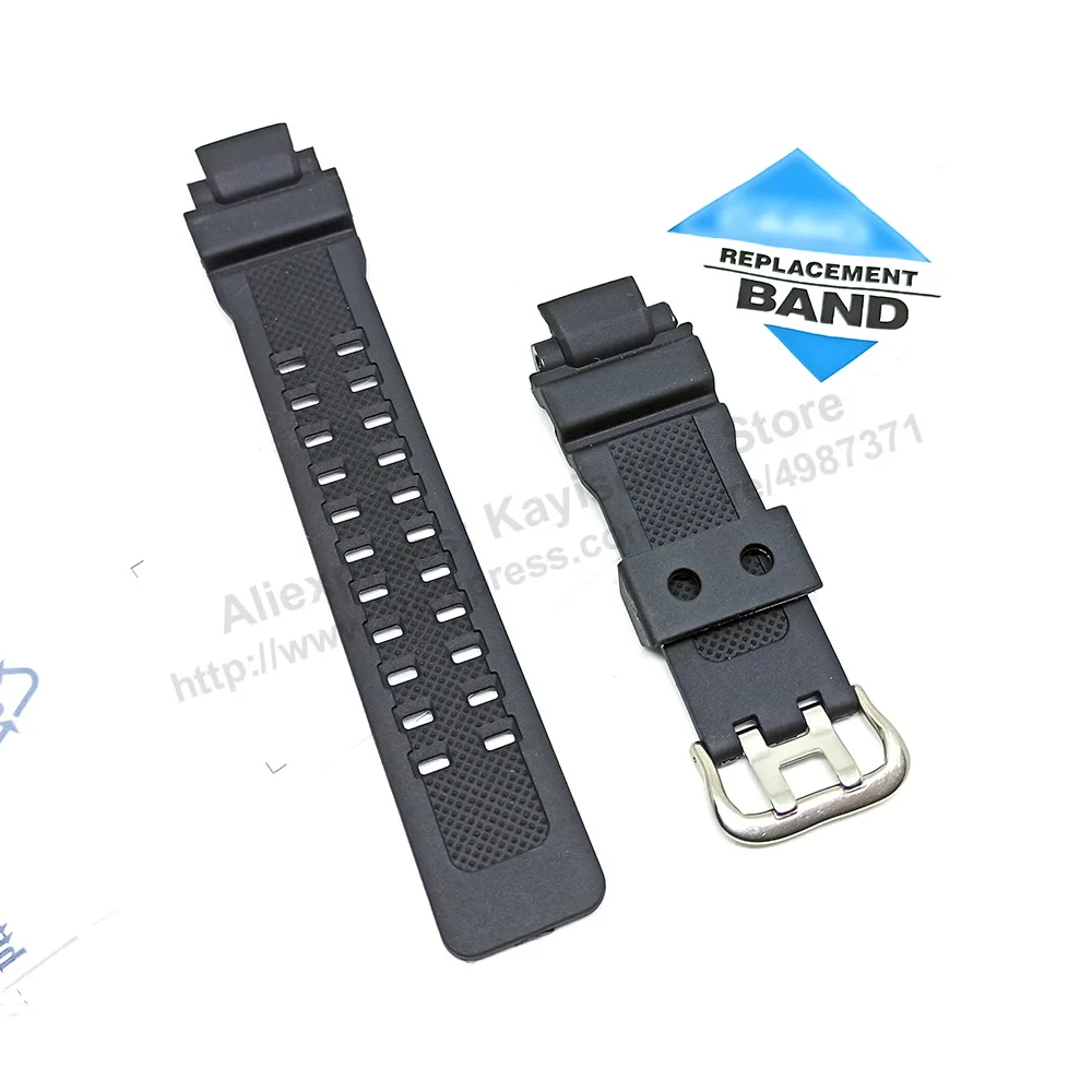 Fits/For Casio G-Shock GA-1000 , GA-1100 , GW-4000 , GW-4000A - 22mm Black Rubber Replacement Watch Band