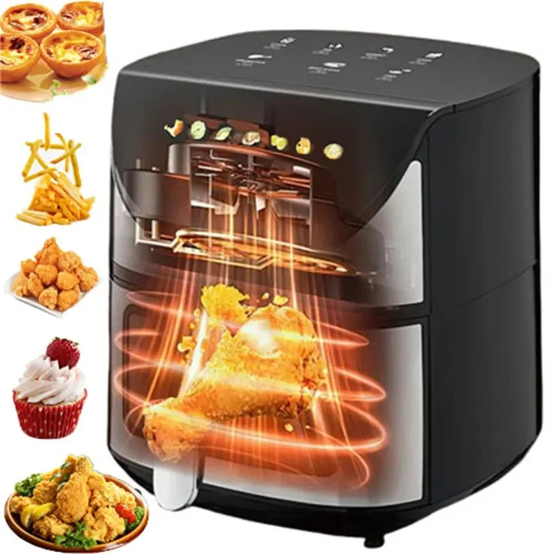 5.5-10L Air fryer Multi-functional intelligent touch screen oven Large capacity Electro mechanical deep fryer for home airfryer