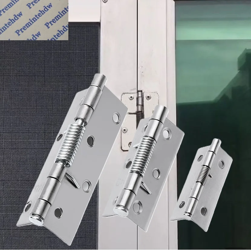 

10Pcs Stainless Steel Interior Door Cabinet Spring Loaded Butt Hinge Self Open