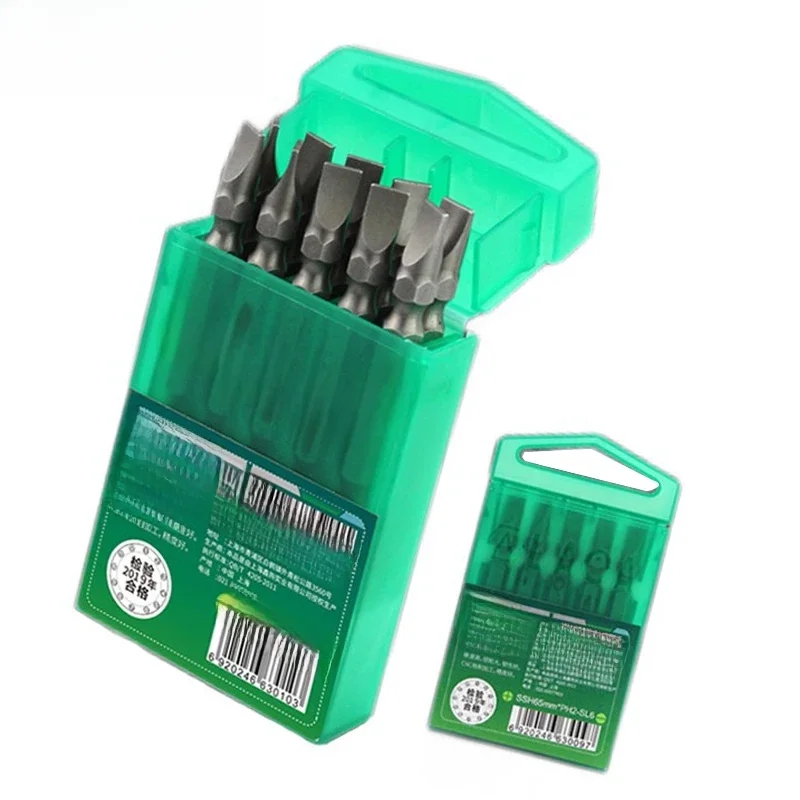LAOA 10pcs Screwdriver Bits 65mm Slotted Phillips Screwdriver PH2 Electric Drill Screwdriver Head