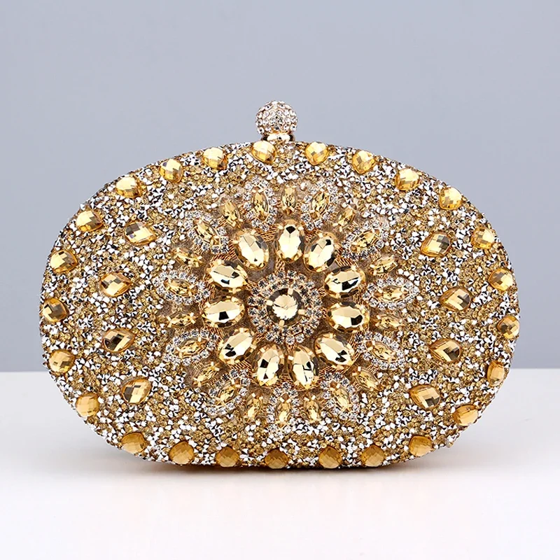 2022 Diamond Women Luxury Clutch Evening Bag Wedding Crystal Ladies Cell Phone Pocket Purse Female Wallet for Party Quality Gift — zdjęcie 2
