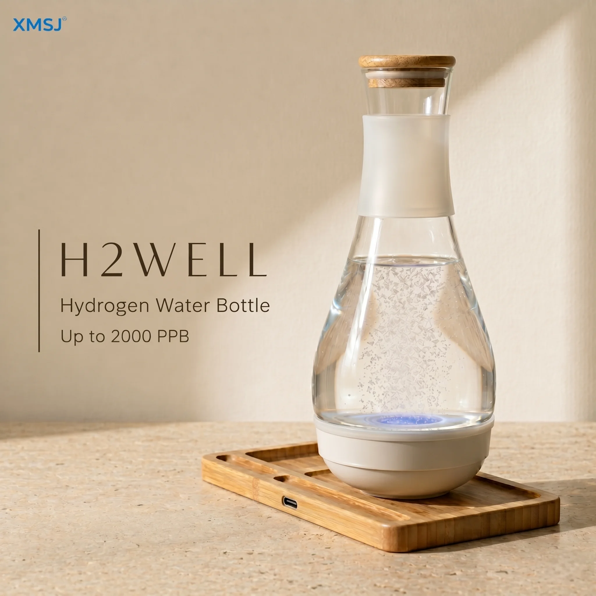 Generador de Agua Hidrogenada SPE PEM, Jarra de Vidrio de Alta Concentración, Ionizador de Agua, Jarra Antioxidante para el Cuidado de la Salud, para Uso Doméstico