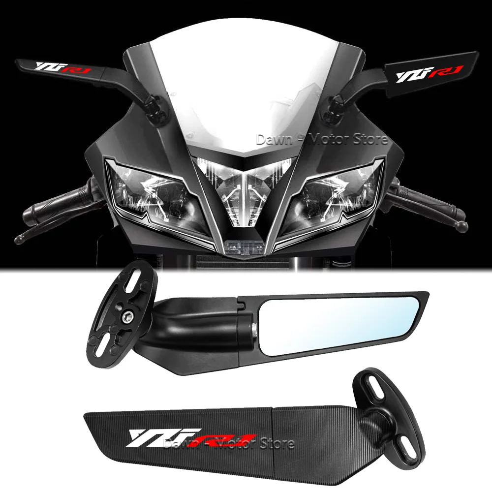 

Motorcycle rearview mirror For Yamaha YZF R1 YZFR1 YZF-R1M R1M rearview mirror to reduce wind resistance fixed wind wing