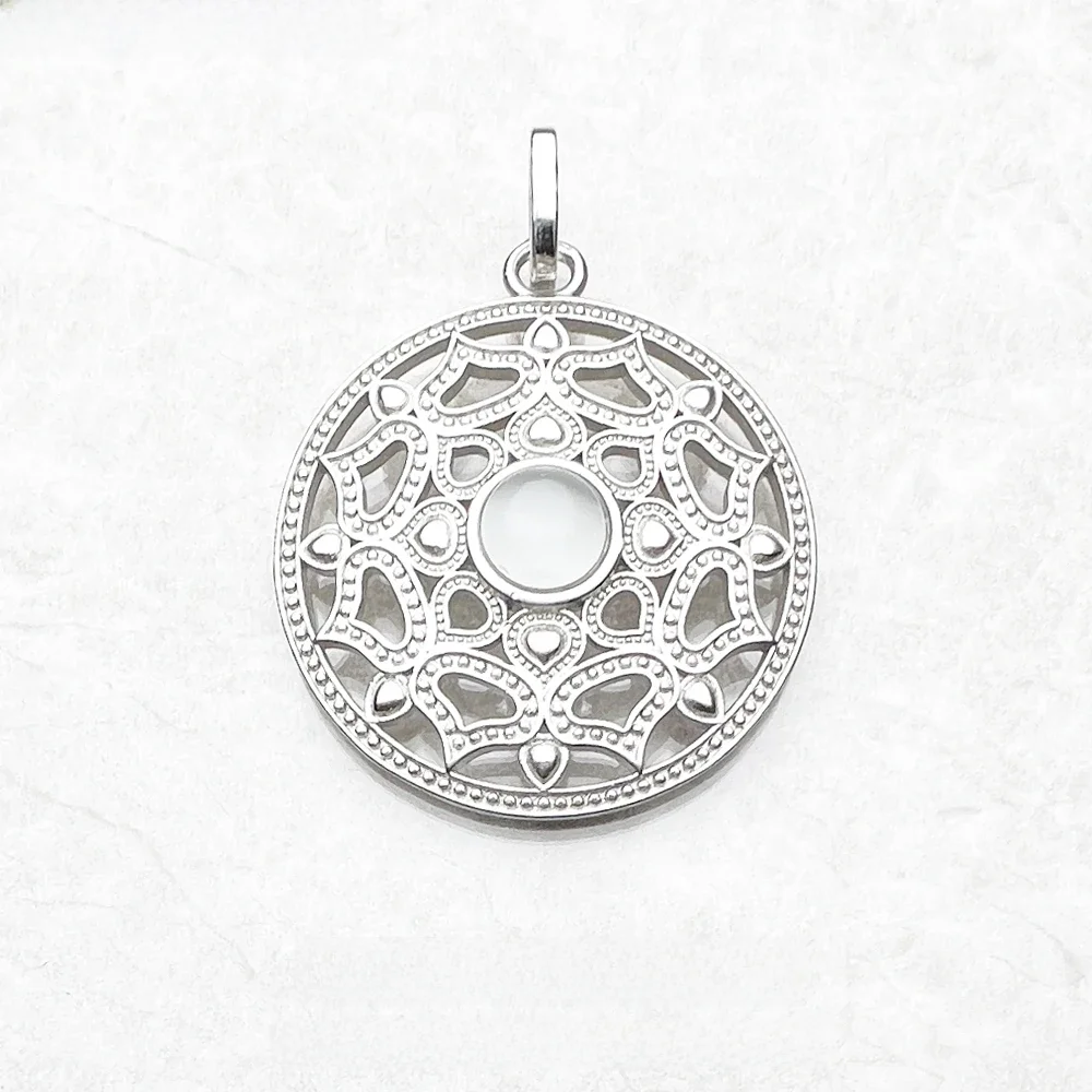 Wisiorek Opal Lotus marka 925 Sterling Silver Glam biżuteria styl europejski Trendy akcesoria dusza prezent dla kobiety — zdjęcie 2