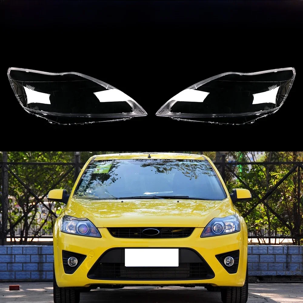 Przednie reflektory samochodu szklana pokrywa przezroczyste abażury lampy powłoki maski osłona reflektora czapki obiektywu dla Ford Focus 2009 2010 2011 — zdjęcie 2