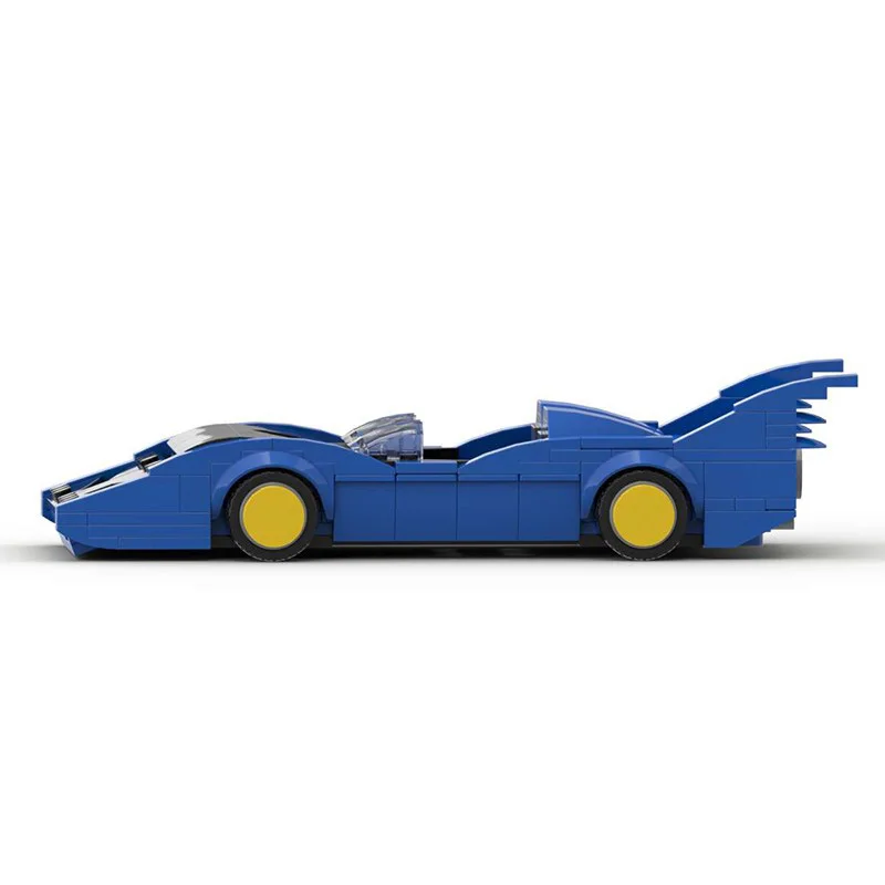 MOC-73943 Blue Convertible Handsome Tail Unique Car Model Children's puzzle Creative Assembly Building Block Car Model Gift